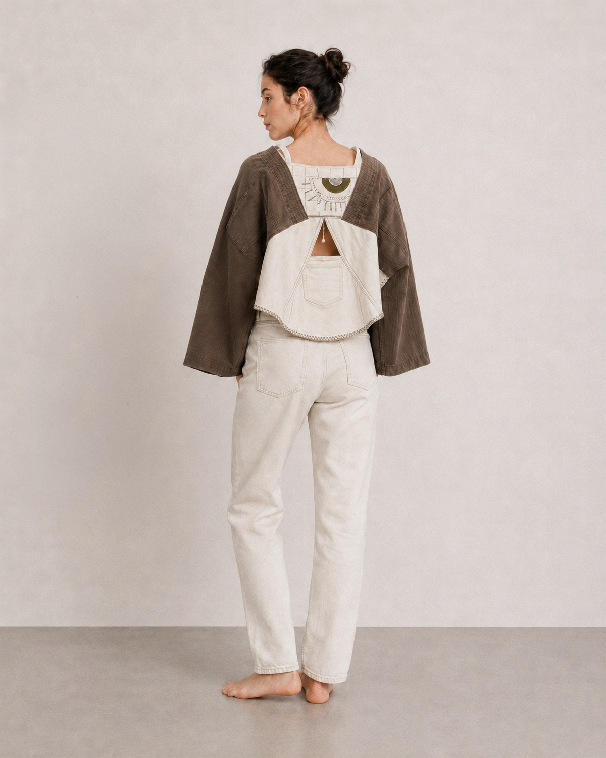 Olive Hollow Cape Jacket