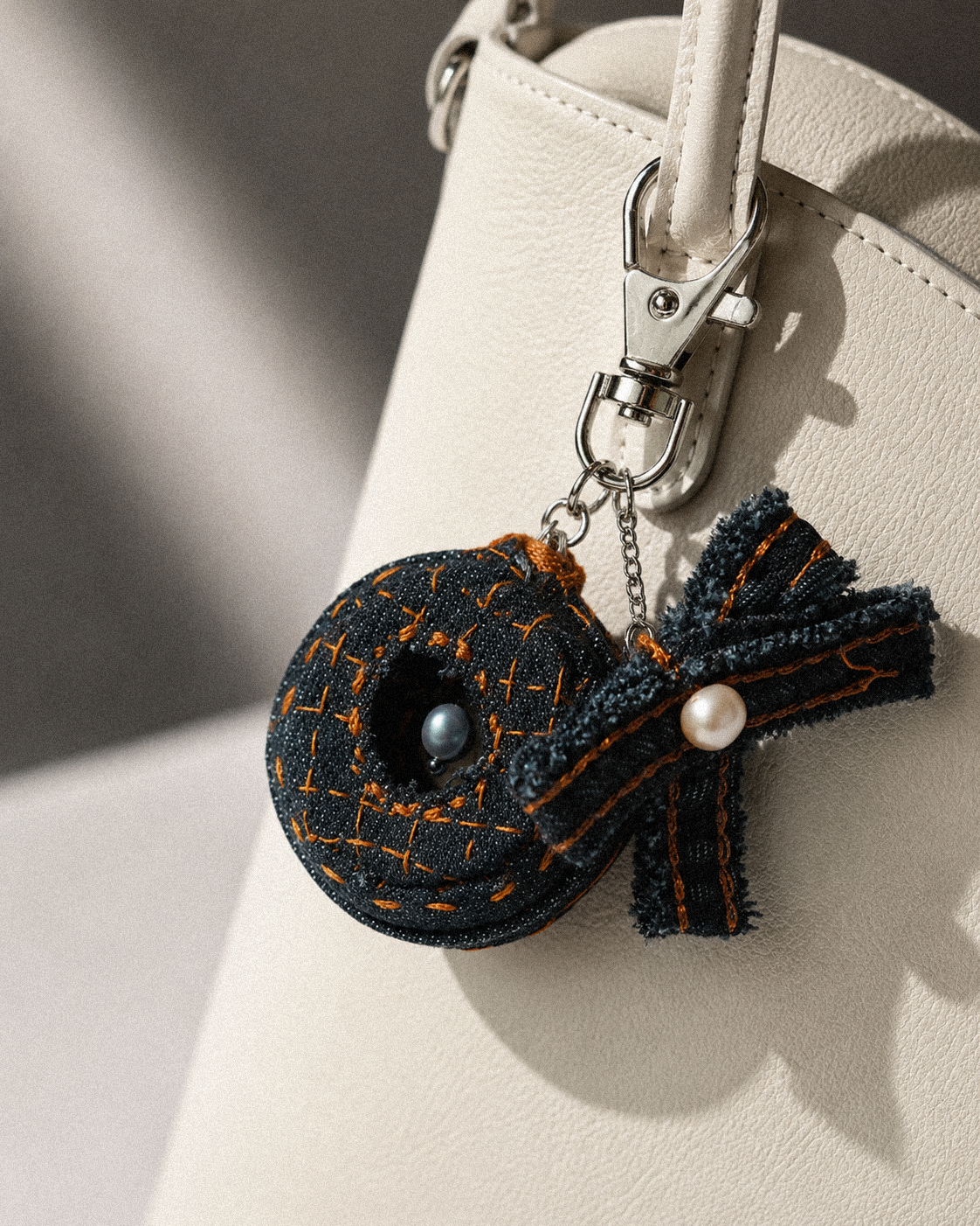 Moon and Bow Key Chain